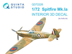 Spitfire Mk.Iа 3D-Printed & coloured Interior on decal paper (Airfix)