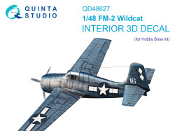 FM-2 Wildcat 3D-Printed & coloured Interior on decal paper (Hobby Boss)