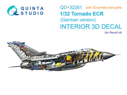 Tornado ECR German 3D-Printed & coloured Interior on decal paper (Revell) (with 3D-printed resin par