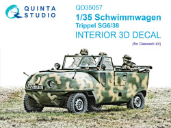 Schwimmwagen Trippel SG6/38 3D-Printed & coloured Interior on decal paper (Daswerk)