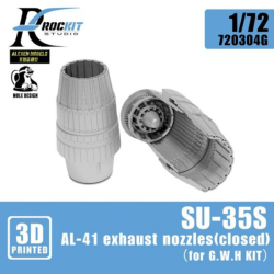  SU-35S AL-41 Exhaust Nozzles (closed) for GWH hobby