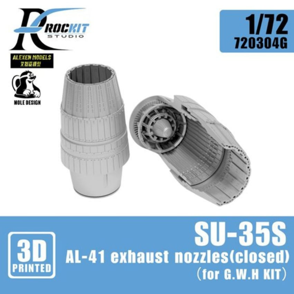  SU-35S AL-41 Exhaust Nozzles (closed) for GWH hobby