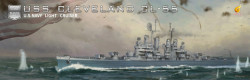 U.S. Navy Light Cruiser CL-55 USS CLEVELAND-Deluxe