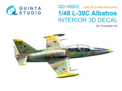 L-39C 3D-Printed & coloured Interior on decal paper (Trumpeter)(with 3D-printed resin parts)