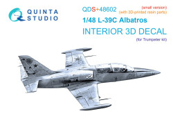 L-39C 3D-Printed & coloured Interior on decal paper (Trumpeter) (Small version)(with 3D-printed resi