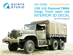U.S. Diamond T 968A Cargo truck (open cab) 3D-Printed & coloured Interior on decal paper (Mirror