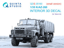 KrAZ-260 3D-Printed & coloured Interior on decal paper (Takom) (Small version)