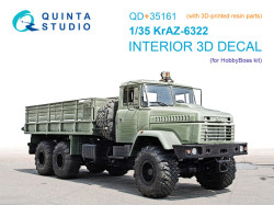 KrAZ-6322 3D-Printed & coloured Interior on decal paper (HobbyBoss) (with 3D-printed resin parts