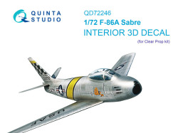 F-86A Sabre 3D-Printed & coloured Interior on decal paper (ClearProp)