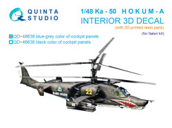  Ka-50 (blue-grey panels) 3D-Printed & coloured Interior on decal paper (Italeri) (with 3D-printed r