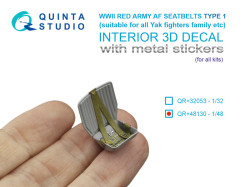 WWII Red Army AF Seatbelts Type 1 (with metal buckles) (All kits)