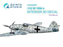 Bf 109K-4 3D-Printed & coloured Interior on decal paper (Kotare)