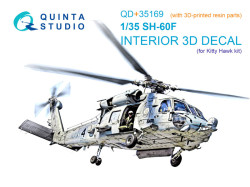 SH-60F Seahawk 3D-Printed & coloured Interior on decal paper (Kitty Hawk) (with 3D-printed resin par