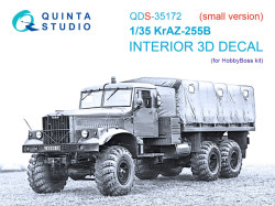 KrAZ-255B 3D-Printed & coloured Interior on decal paper (HobbyBoss) (Small version)