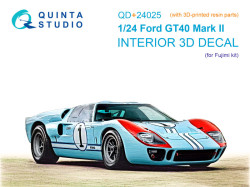 Ford GT40 Mark II 3D-Printed & coloured Interior on decal paper (Fujimi) (with 3D-printed resin 