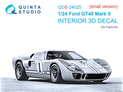 Ford GT40 Mark II 3D-Printed & coloured Interior on decal paper (Fujimi) (Small version)