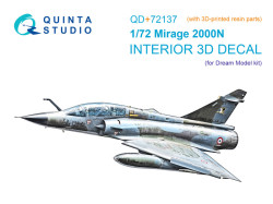 Mirage 2000N 3D-Printed & coloured Interior on decal paper (Dream Model) (with 3D-printed resin part