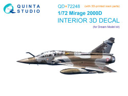 Mirage 2000D 3D-Printed & coloured Interior on decal paper (Dream Model) (with 3D-printed resin part