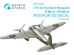 DH Mosquito B Mk.IV/PR Mk.IV 3D-Printed & coloured Interior on decal paper (Tamiya)
