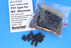 Worn rubber pads T51 type for M4  Sherman/M3/RAM, only pads 180 pcs, an additional set