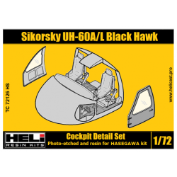 Sikorsky UH-60A L Black Hawk Cockpit Detail Set Hasegawa