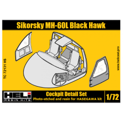 Sikorsky MH-60L Black Hawk Cockpit Detail Set Hasegawa