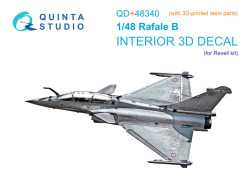 Dassault Rafale B 3D-Printed & coloured Interior on decal paper  (Revell) (with 3D-printed resin par