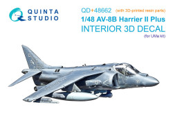 AV-8B Harrier II Plus 3D-Printed & coloured Interior on decal paper (UMa) (with 3D-printed resin par