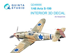 Avia S-199 3D-Printed & coloured Interior on decal paper (Eduard)