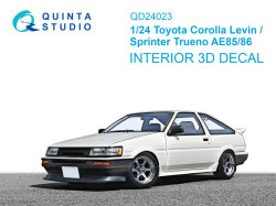 Toyota Corolla Levin AE85/86 3D-Printed & coloured Interior on decal paper (Aoshima)