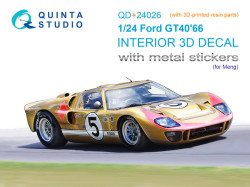 Ford GT40 Mark II '66 3D-Printed & coloured Interior on decal paper (Meng) (with 3D-printed