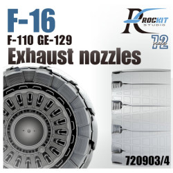 F-16 Exhaust nozzles for TAMIYA(opened)