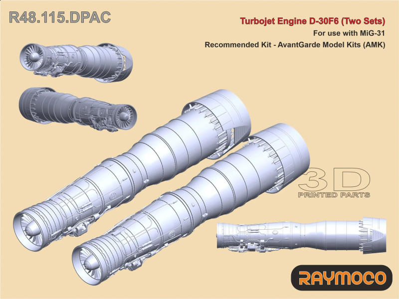Turbojet Engine D-30F6 (AMK) (2 Sets)