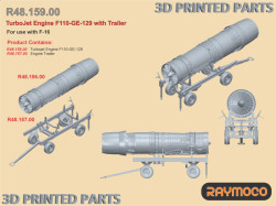 Turbojet Engine F110-GE-129 with Trailer for F-16 (Tam)