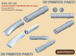 Turbojet Engine F100-PW-229 with Air Intake for F-16 (Has)