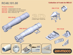 Collection of 4 sets for MiG-21