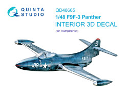 F9F-3 Panther 3D-Printed & coloured Interior on decal paper  (Trumpeter)