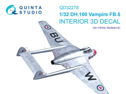 DH.100 Vampire FB.5 3D-Printed & coloured Interior on decal paper (Infinity Models)