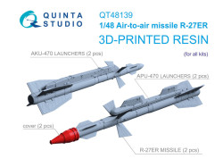 R-27ER Air-to-Air Missiles with Launchers, 2 pcs (for all kits)