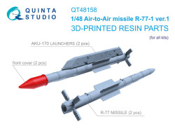 R-77-1 Ver.1  Air-to-Air Missiles with Launchers, 2 pcs (for all kits)