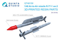 R-77-1 Ver.2 Air-to-Air Missiles with Launchers, 2 pcs (for all kits)