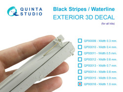 Black stripes/waterlines. Width 1.0 mm, length 2820 mm.  (for all kits)