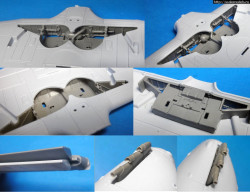 Hurricane Mk.I niches, ailerons, exhaust (Airfix)