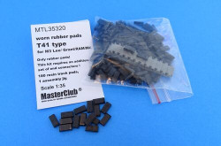 Worn rubber pads T41 type for M3 Lee/Grant/RAM/M4, only pads 180 pcs, an additional set of end conne