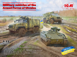 Military vechicles of the Armed Forces of Ukraine (SPz Marder 1A3, URAL-43203, BM-21 'Grad'