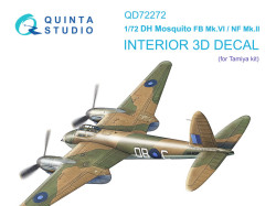 DH Mosquito FB Mk.VI/NF Mk.II 3D-Printed & coloured Interior on decal paper (Tamiya)