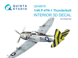 P-47N-1 Thunderbolt 3D-Printed & coloured Interior on decal paper (Miniart)