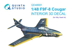 F9F-8 Cougar 3D-Printed & coloured Interior on decal paper (Kitty Hawk)