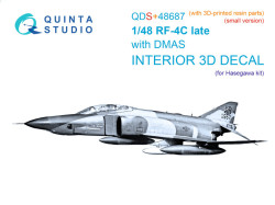 RF-4C Phantom II (late with DMAS) 3D-Printed & coloured Interior on decal paper (Hasegawa) (Small ve