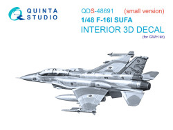 F-16I SUFA 3D-Printed & coloured Interior on decal paper (GWH) (Small version)